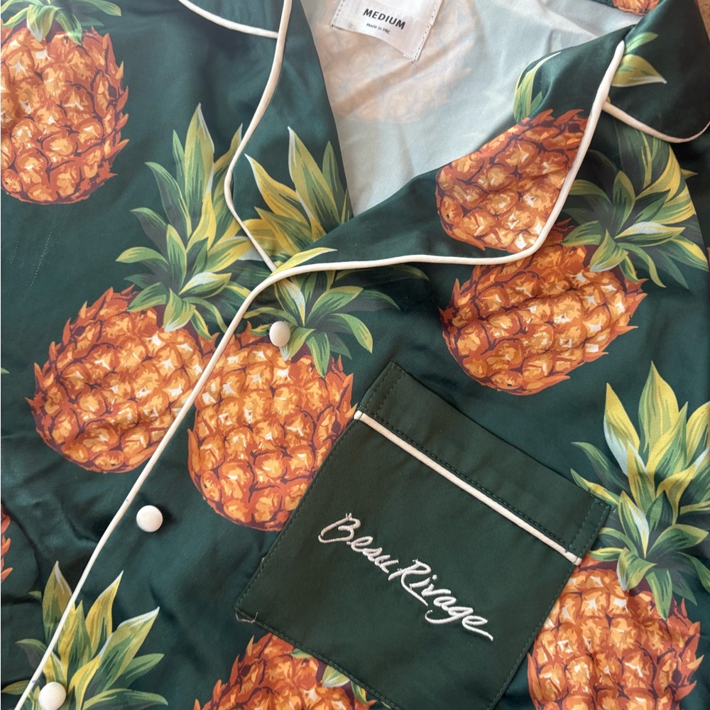 Averie Pineapple Print Pajama Set - Size M